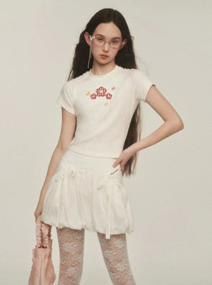 Bud Stitching Skirt