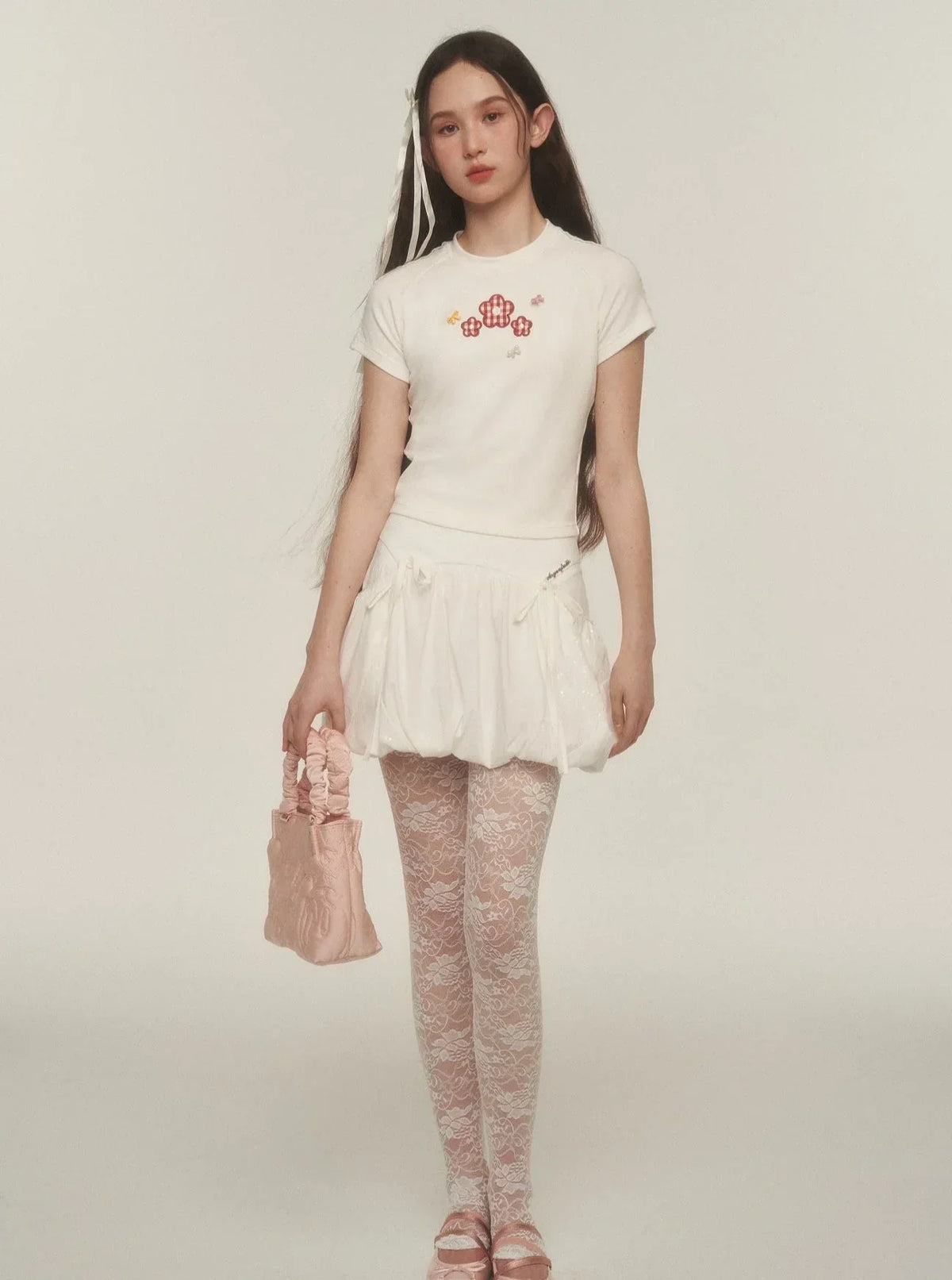 Bud Stitching Skirt