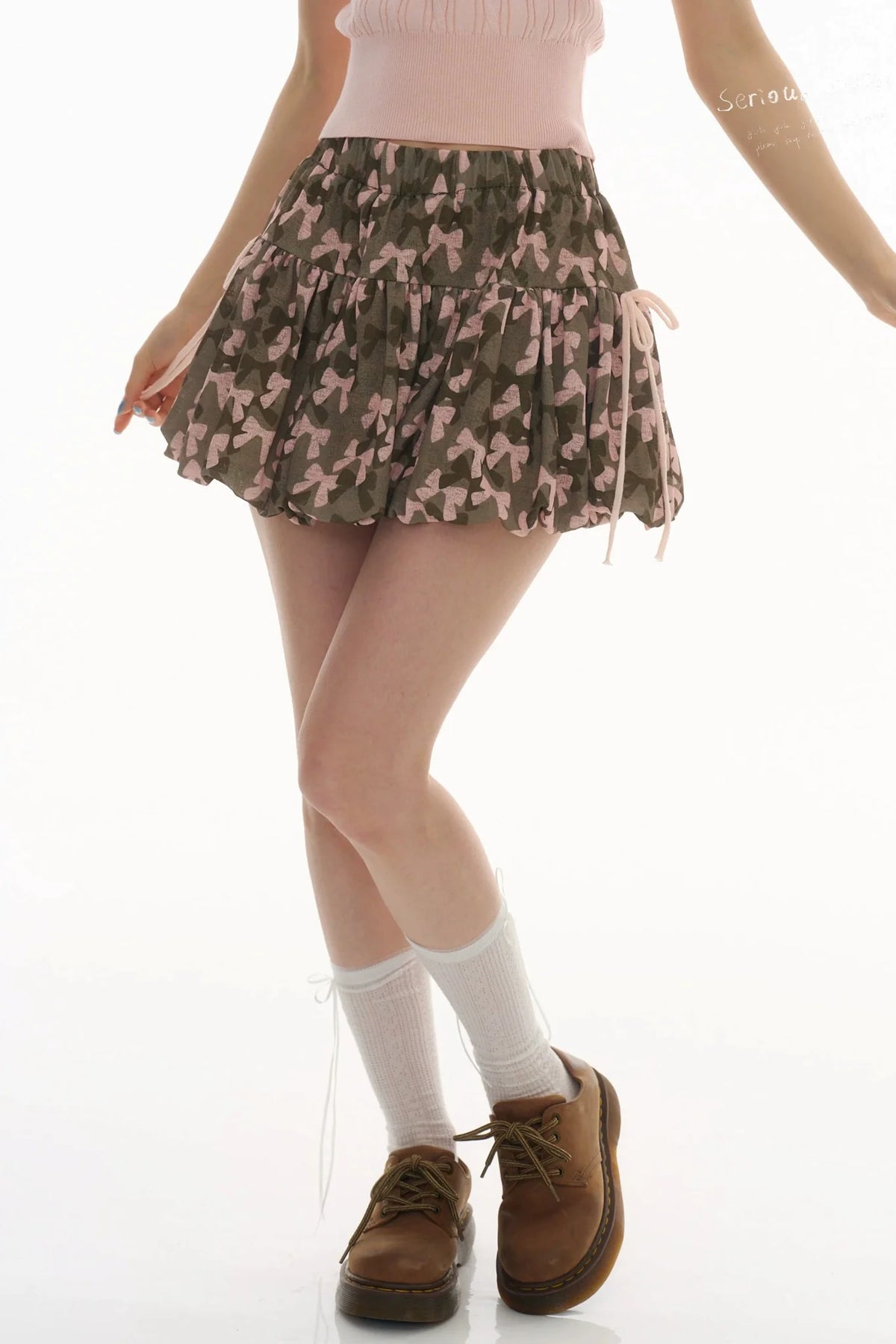 Butterfly Camouflage A-Line Skirt