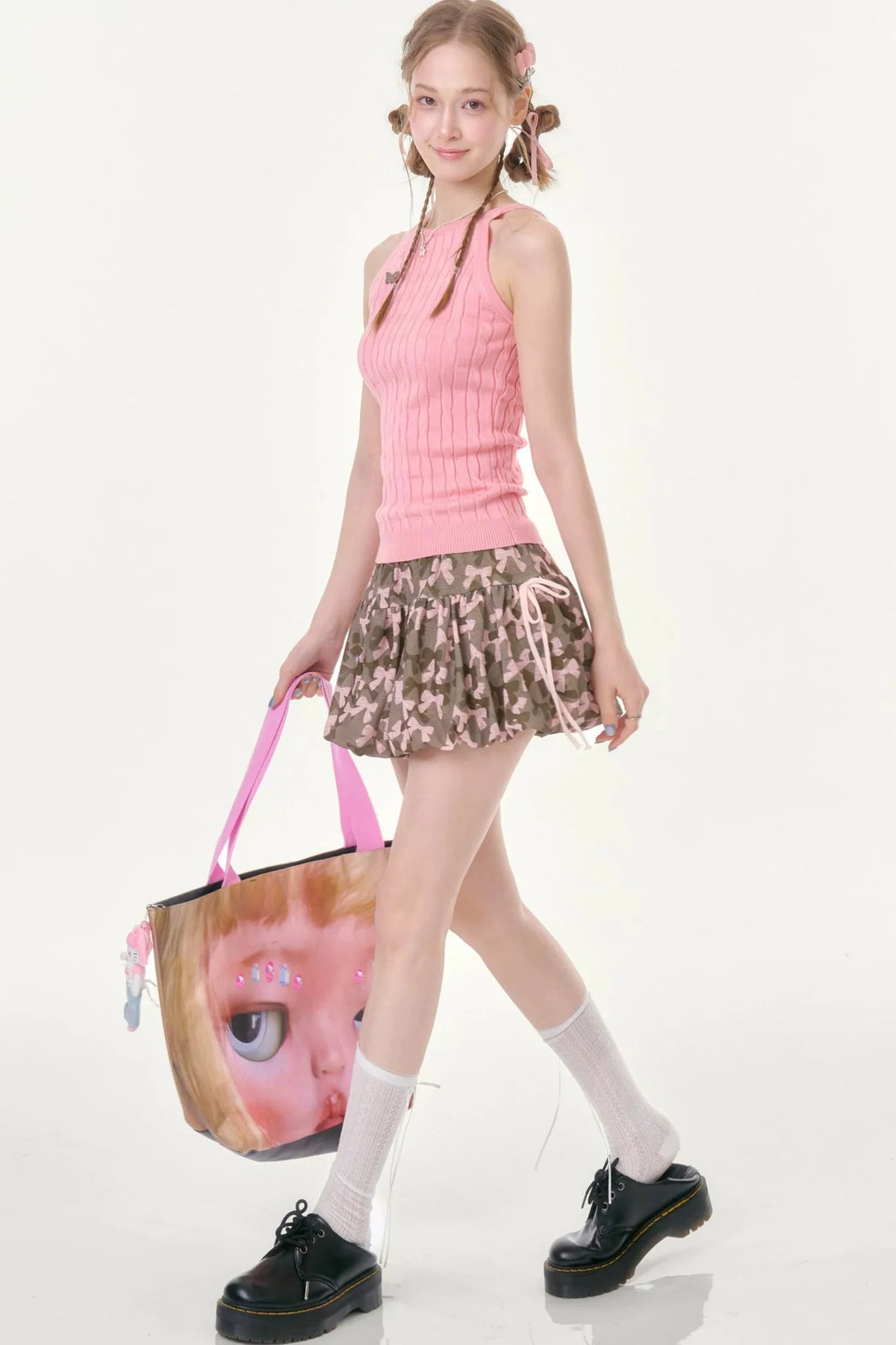 Butterfly Camouflage A-Line Skirt