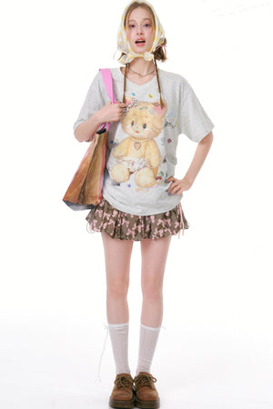 Butterfly Camouflage A-Line Skirt