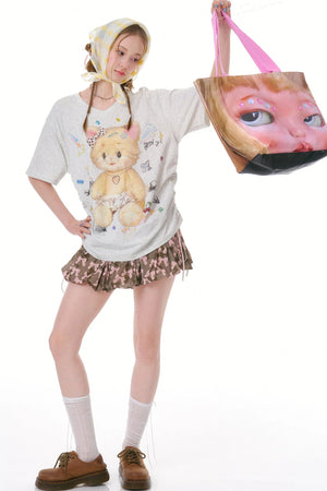 Butterfly Camouflage A-Line Skirt