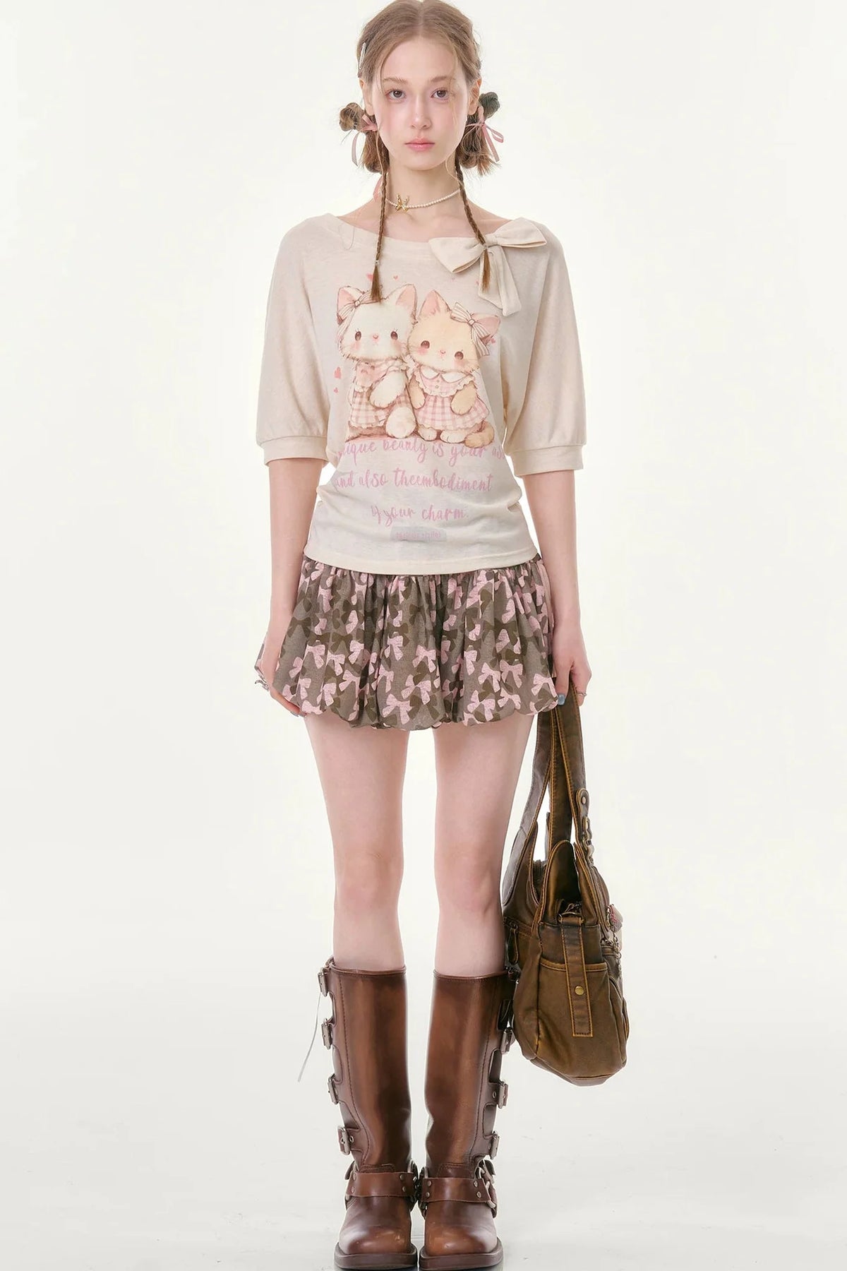 Butterfly Camouflage A-Line Skirt