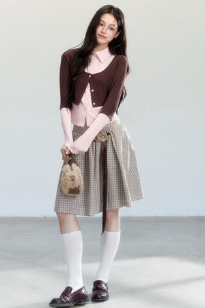 Butterfly Dream Cotton Knitwear Skirt Set-Up