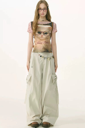 Butterfly Dream Wide-Leg Pants
