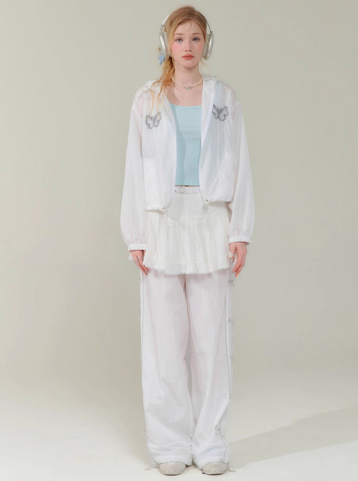 Butterfly Embroidery Hooded Jacket