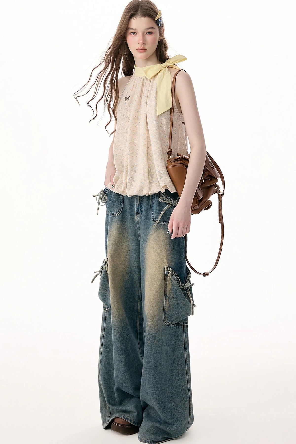 Butterfly Halter Neck Sleeveless Top
