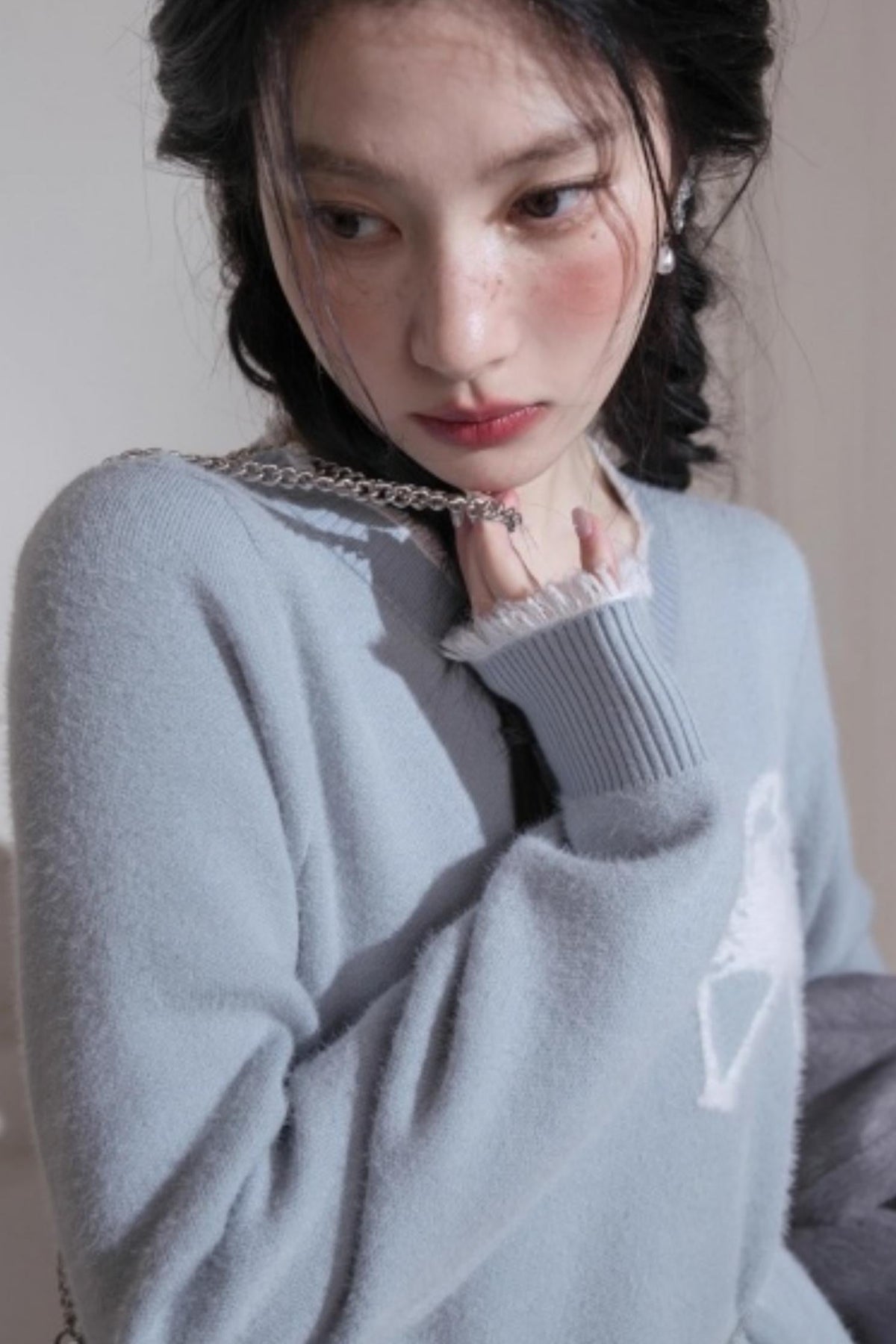 Butterfly Pattern Woolen Dress