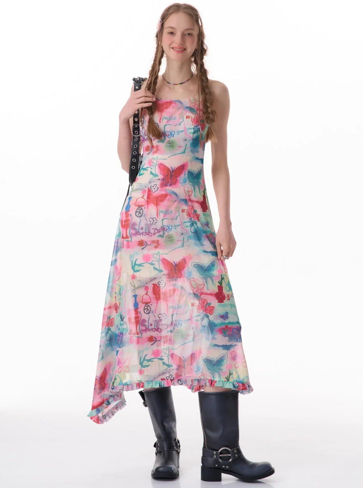 Butterfly Print Dress