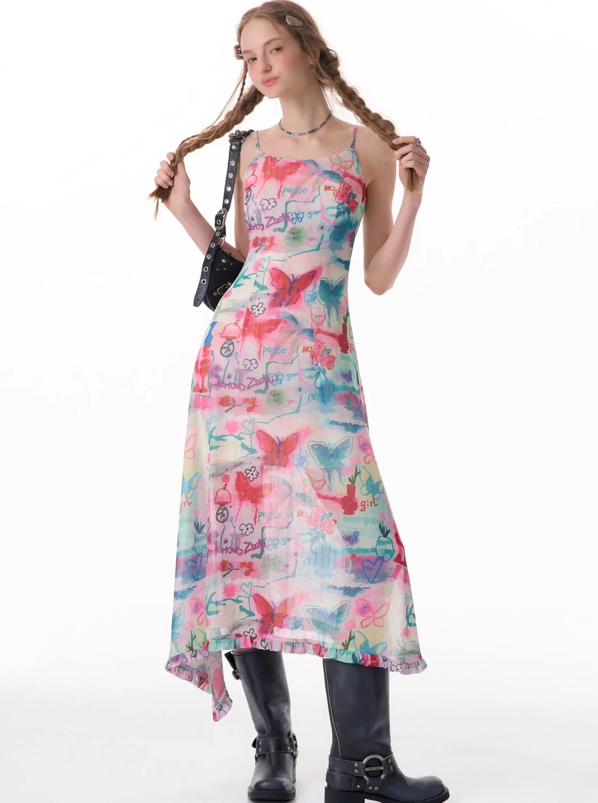 Butterfly Print Dress