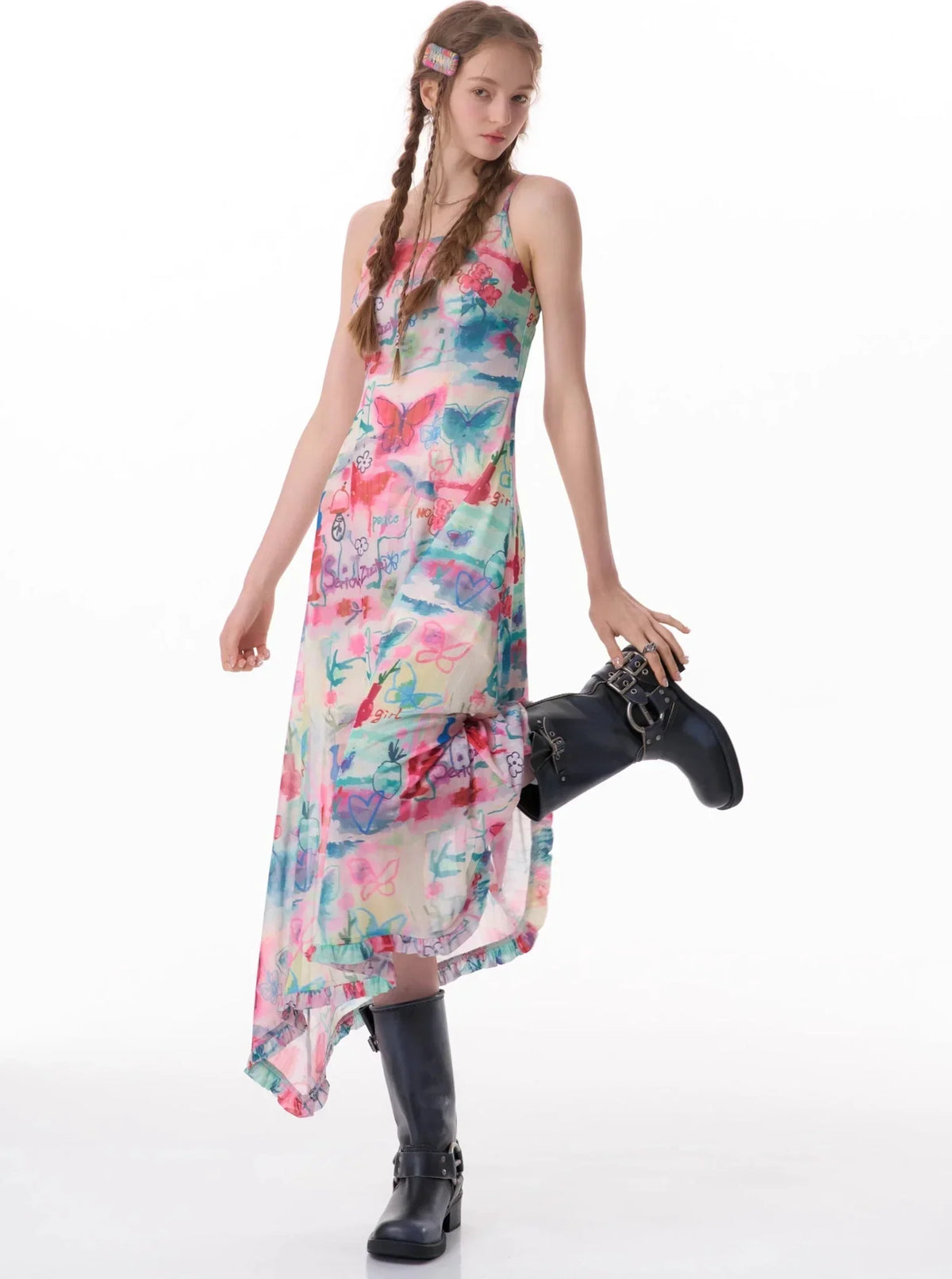 Butterfly Print Dress