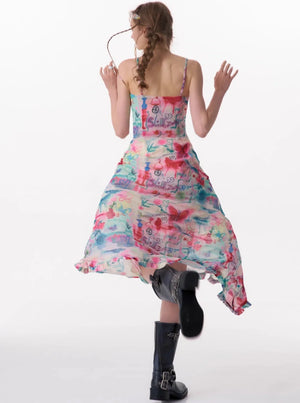 Butterfly Print Dress