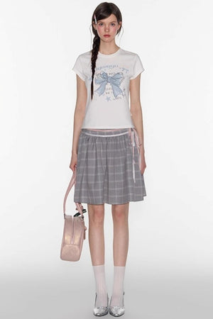 Butterfly Print Short Sleeve Top