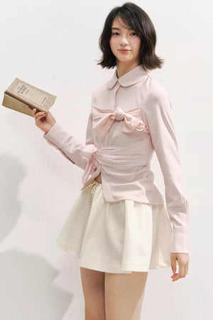 Butterfly Strap Long-Sleeved Shirt