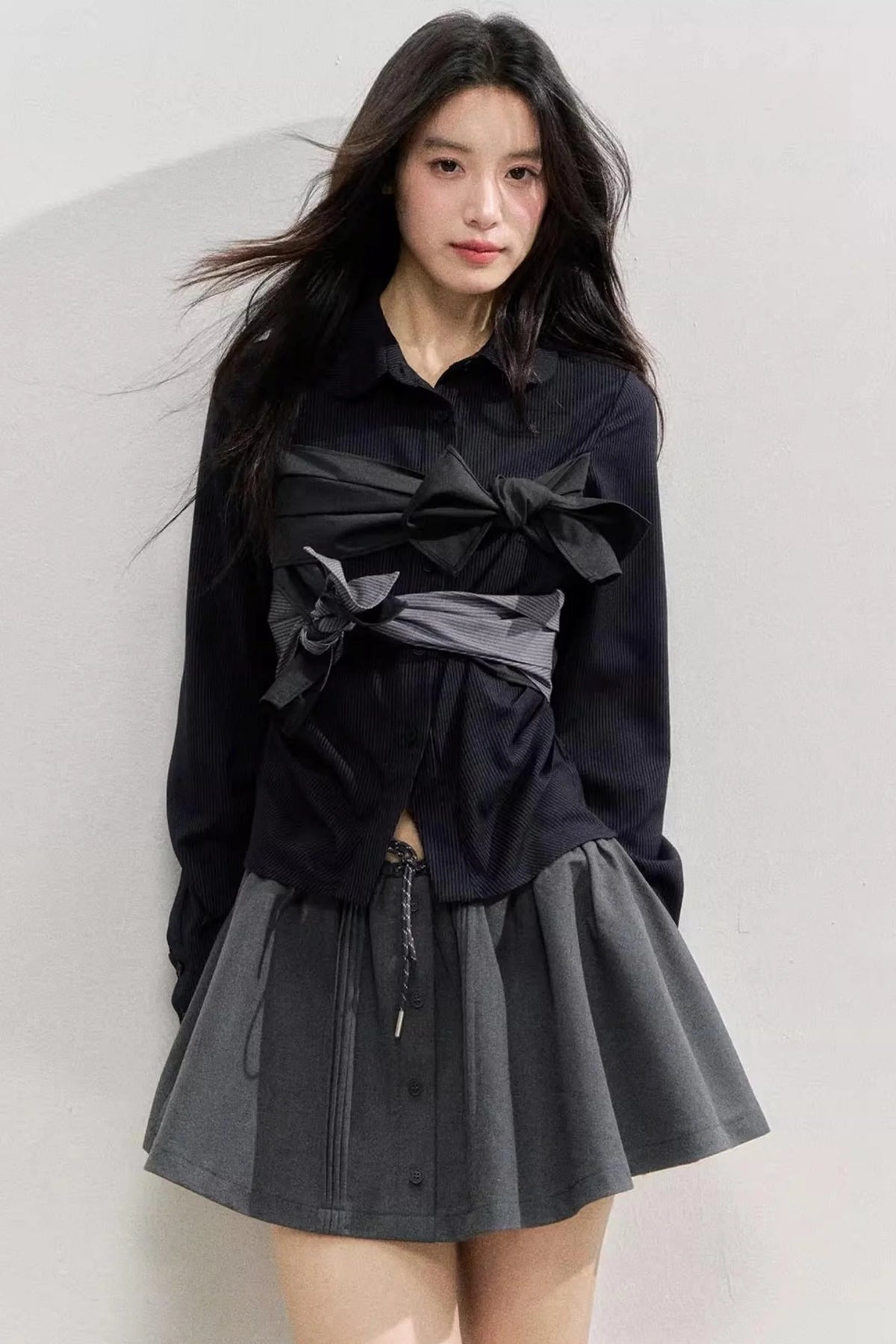 Butterfly Strap Long-Sleeved Shirt