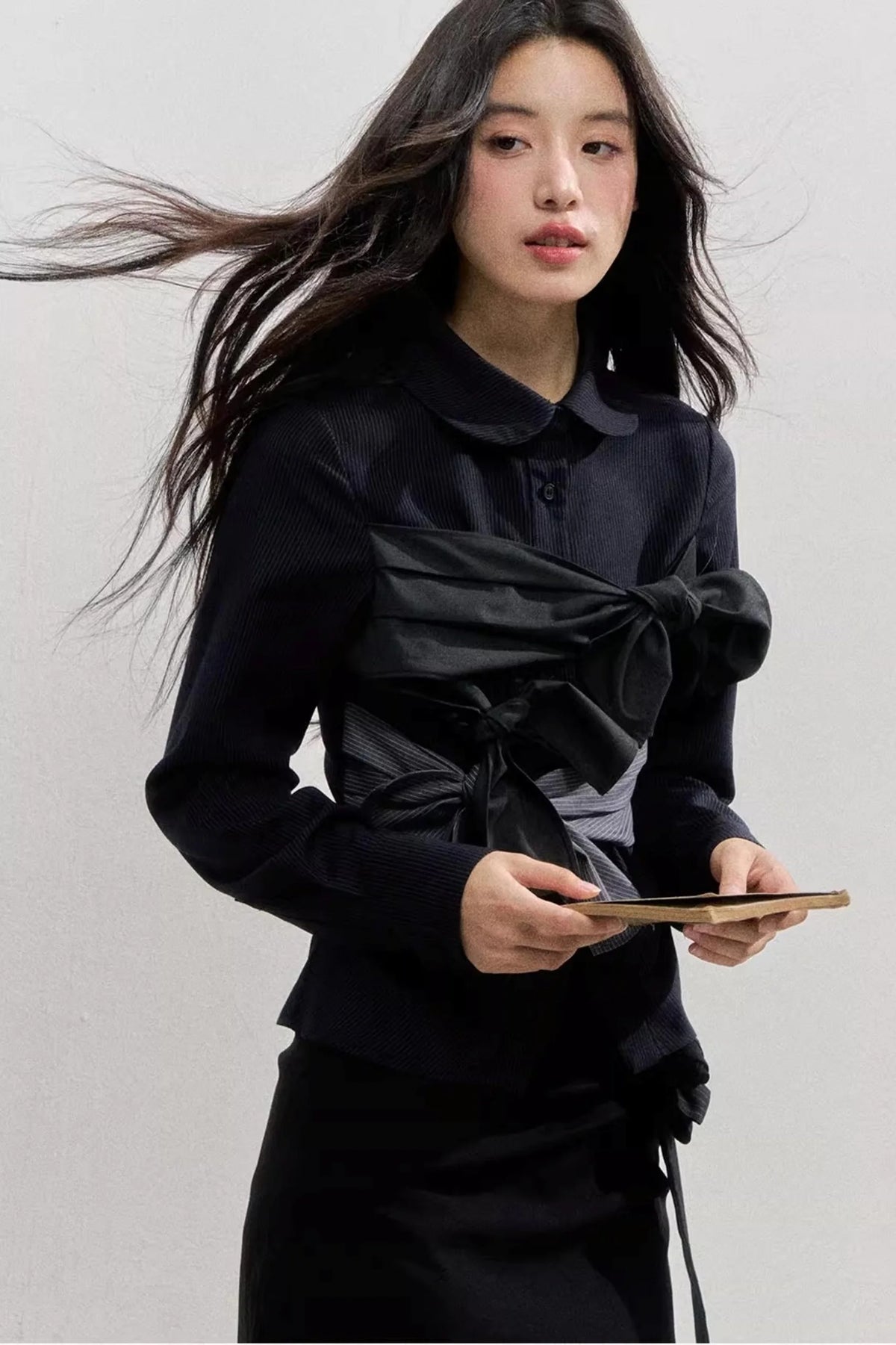 Butterfly Strap Long-Sleeved Shirt