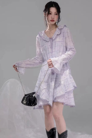 Butterfly Wing Embroidered Dress