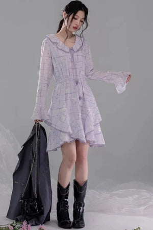 Butterfly Wing Embroidered Dress