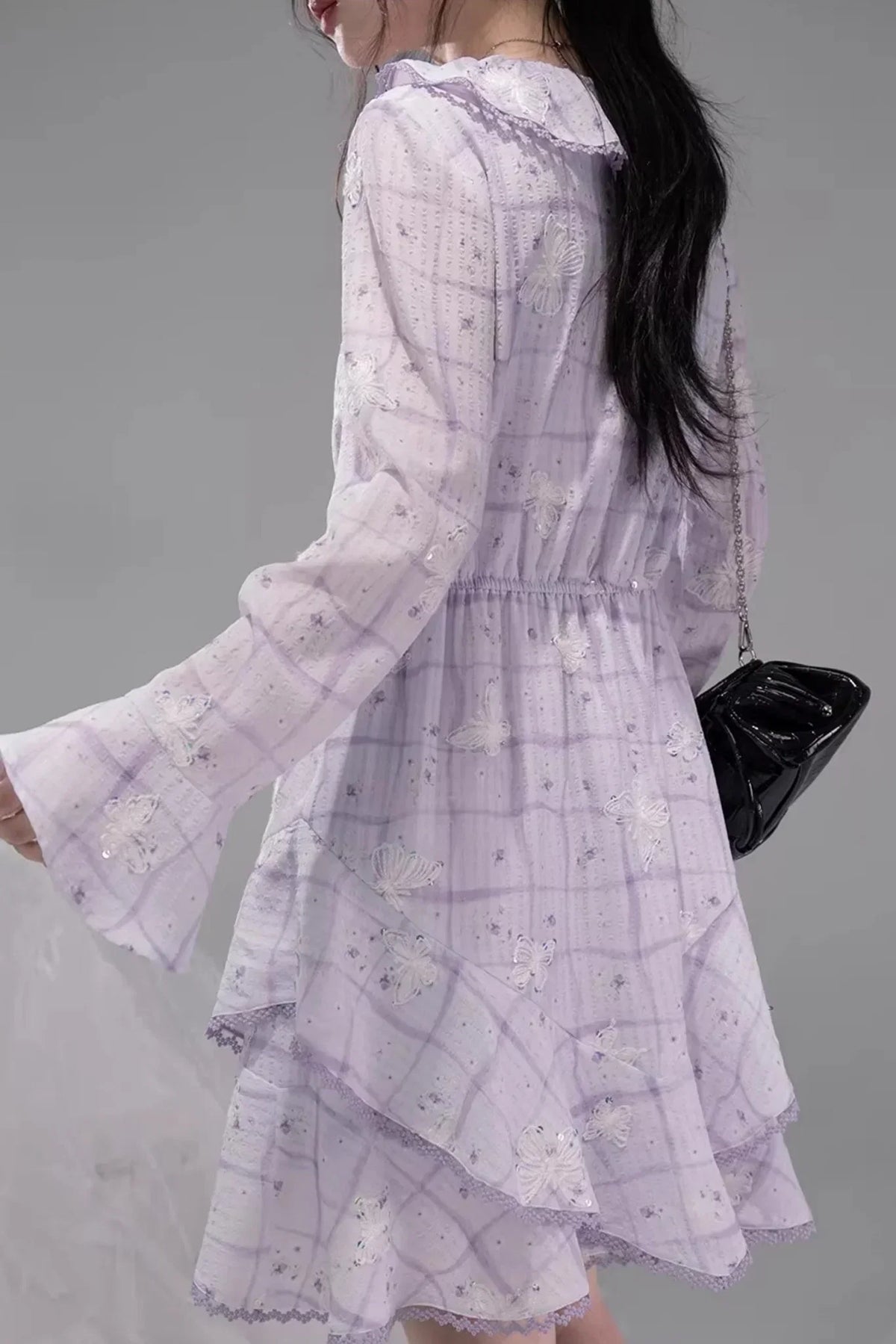 Butterfly Wing Embroidered Dress
