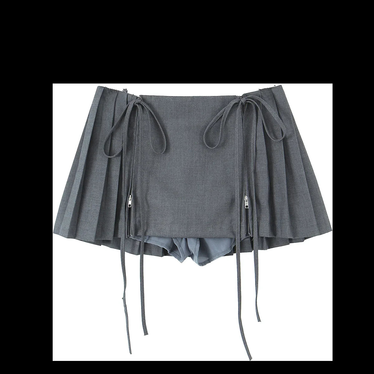 Butterfly Zipper Pleated Skirt