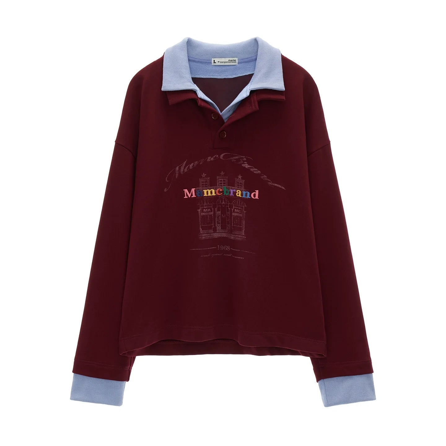 Button Lapel Polo Sweatshirt