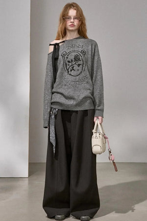 Button Pleated Winter Pants