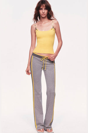 Button Strap Ribbed Knit Tank Top
