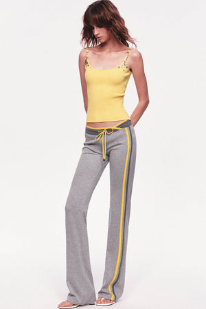 Button Strap Ribbed Knit Tank Top