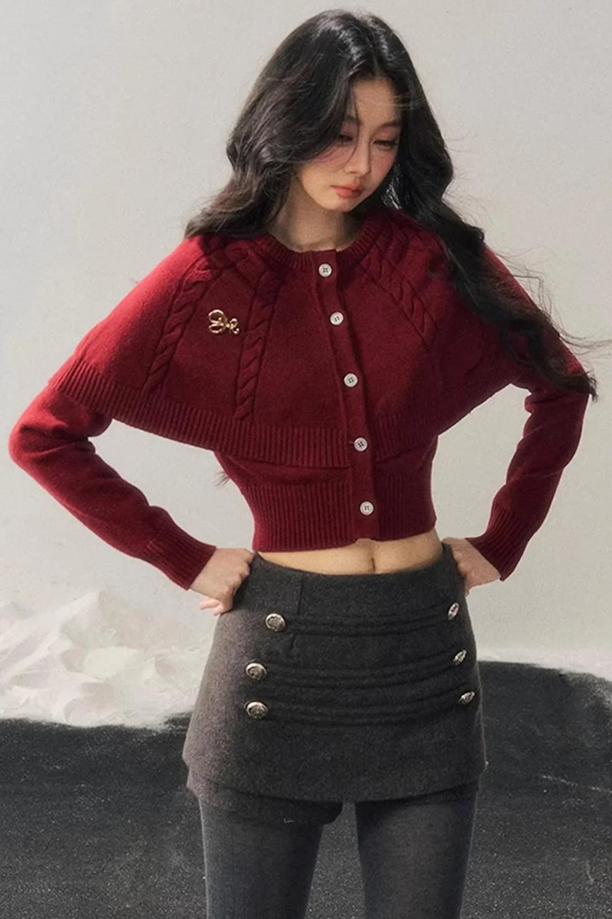 Cable Knit Cape Sweater