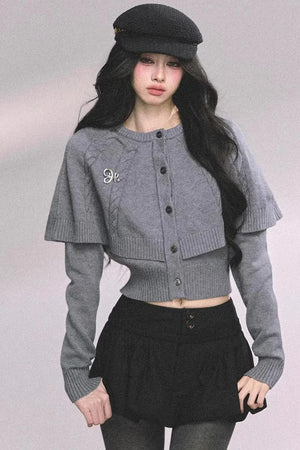 Cable Knit Cape Sweater
