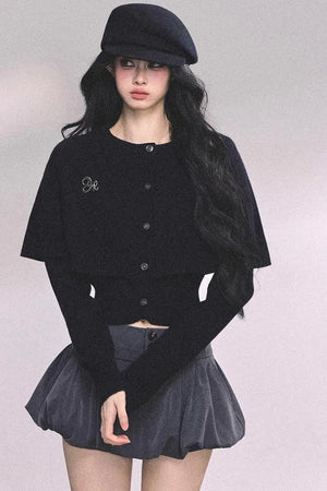 Cable Knit Cape Sweater