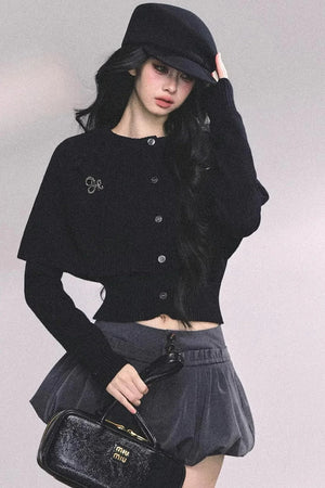 Cable Knit Cape Sweater