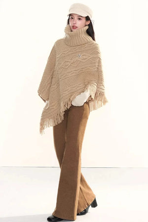 Cable Knit Tassel Sweater