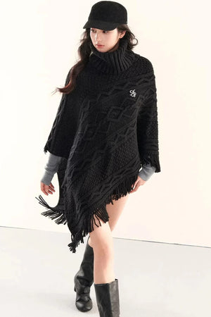 Cable Knit Tassel Sweater