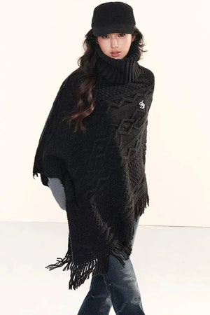 Cable Knit Tassel Sweater