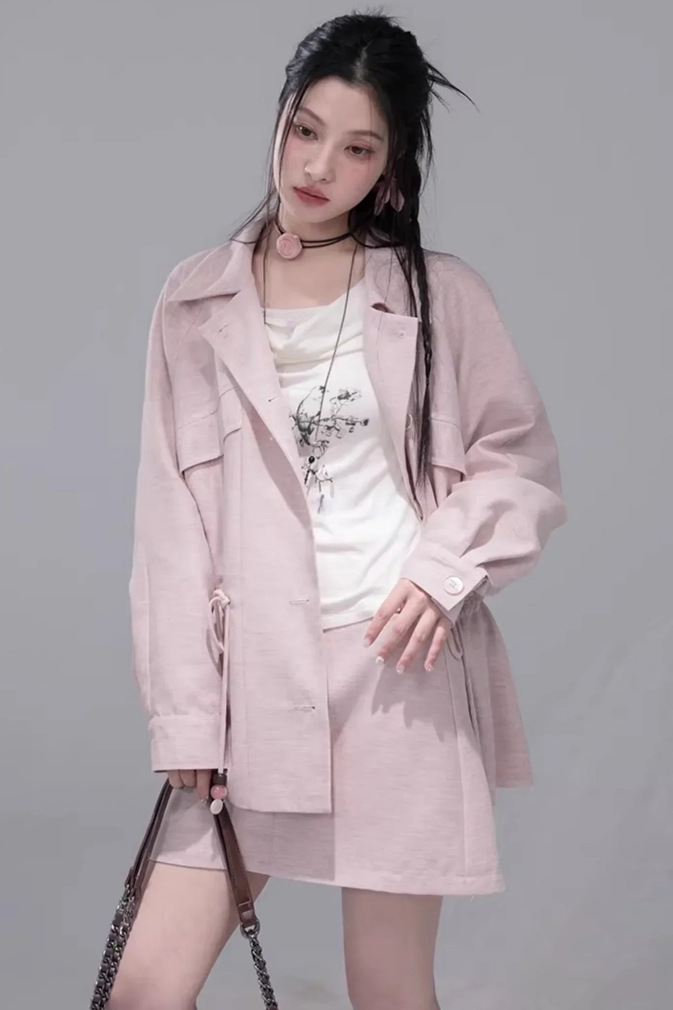 Camellia Mist Lyocell Jacket Set-Up