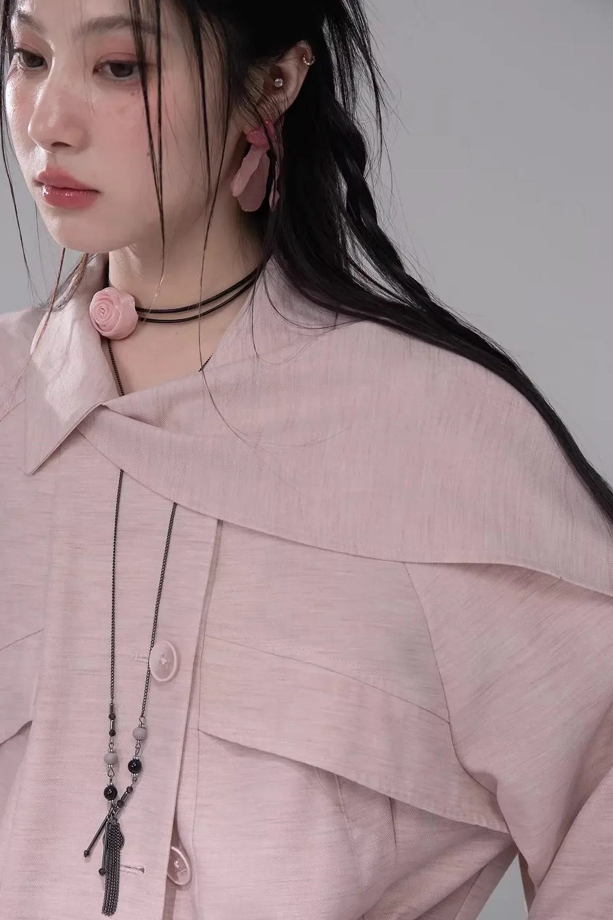 Camellia Mist Lyocell Jacket Set-Up