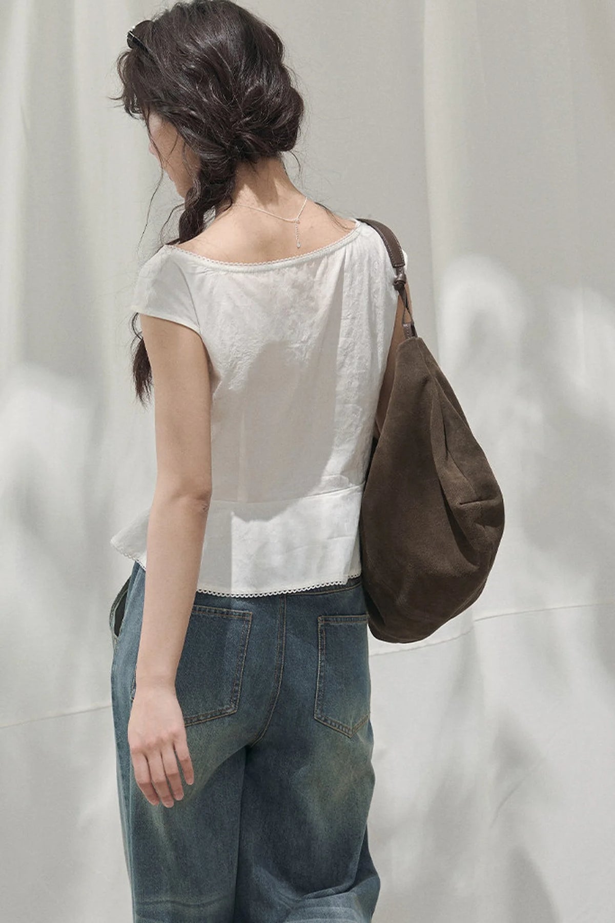 Camellia Moonlight Lace Blouse