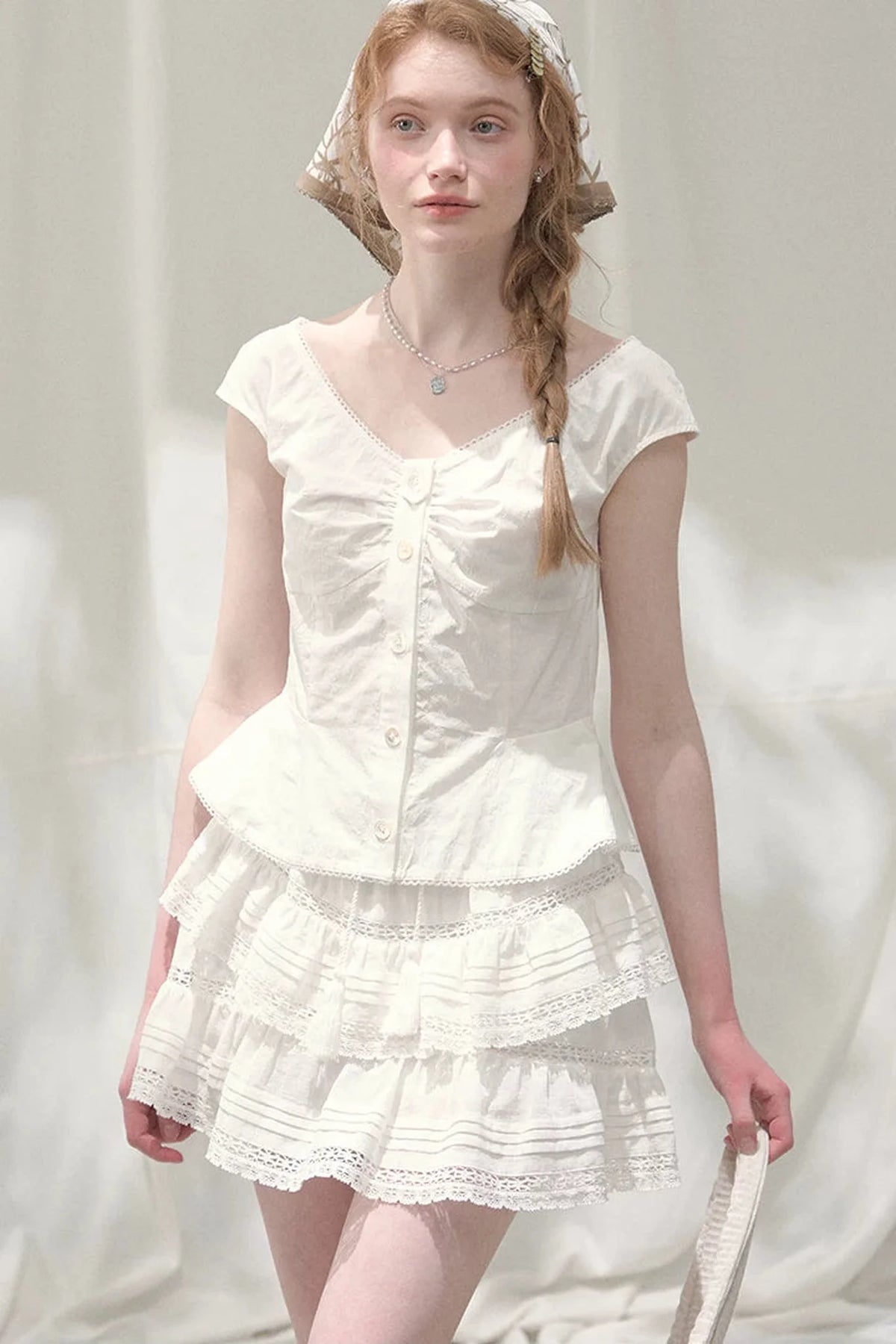 Camellia Moonlight Lace Blouse