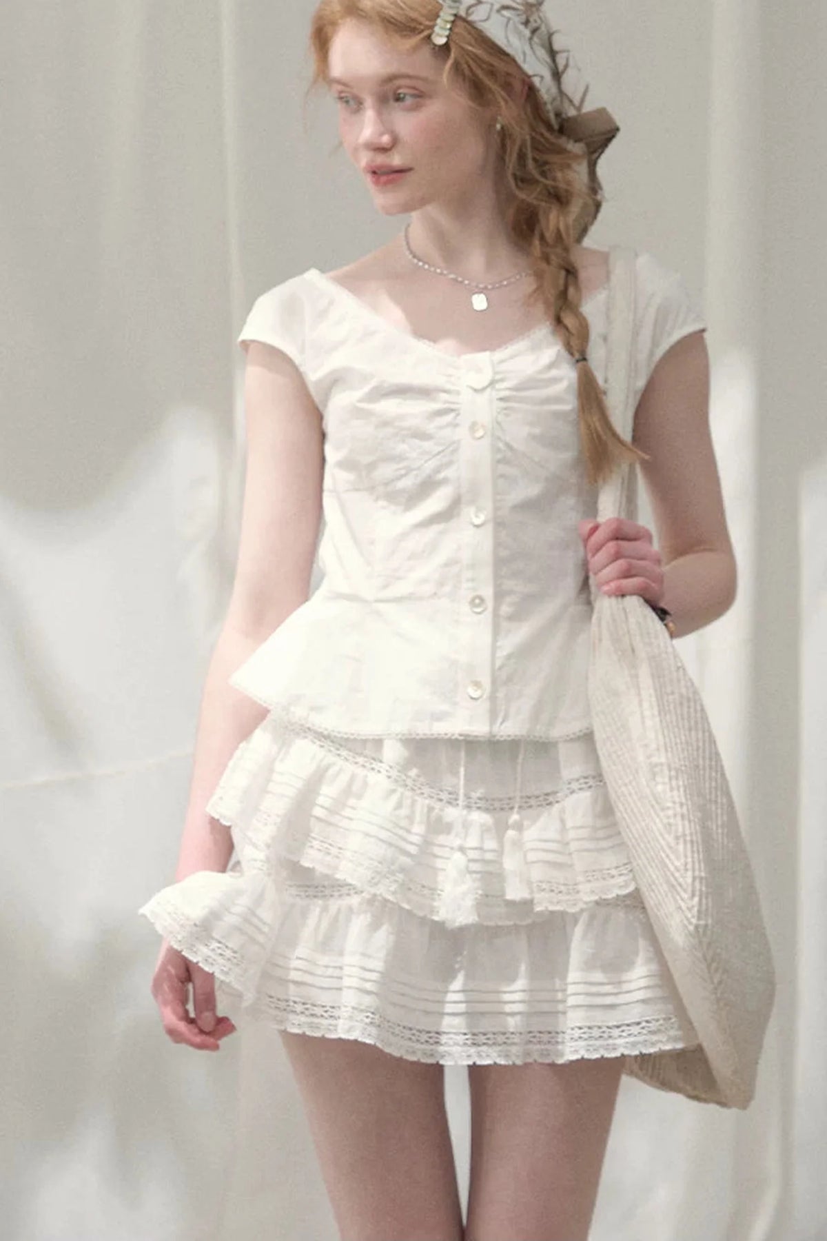 Camellia Moonlight Lace Blouse