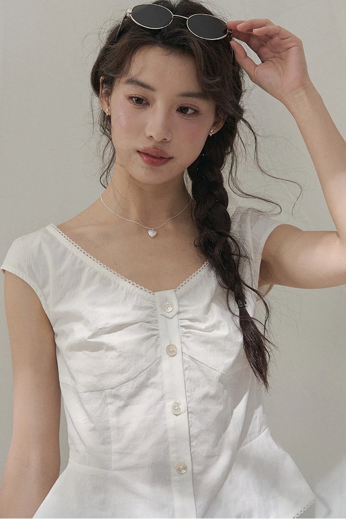 Camellia Moonlight Lace Blouse