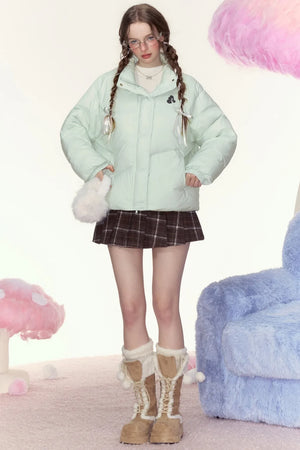 Caramel Cookies Retro Checked Pleated Skirt