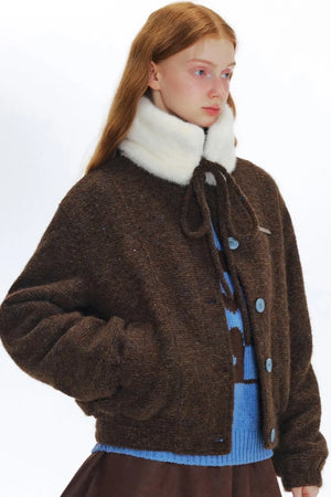 Caramel Cowsson Contrast Jacket