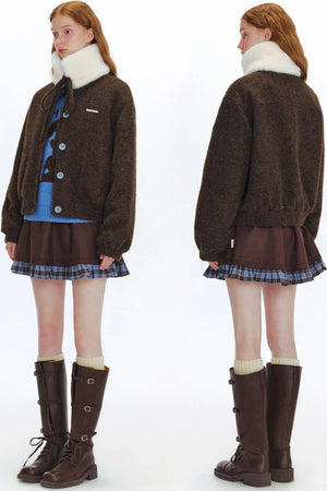 Caramel Cowsson Contrast Jacket