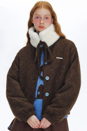 Caramel Cowsson Contrast Jacket