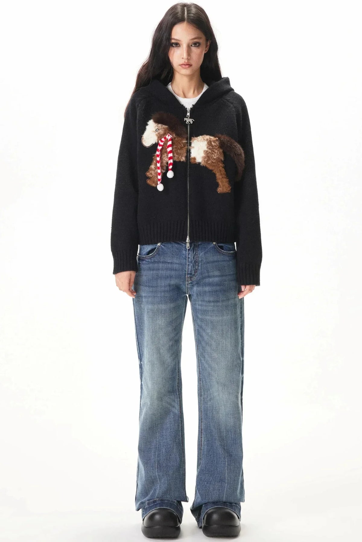 Caramel Pony Faux Fur Cardigan