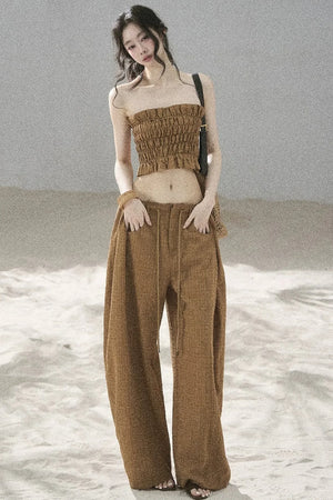 Caramel Twilight Ruched Top Set-Up