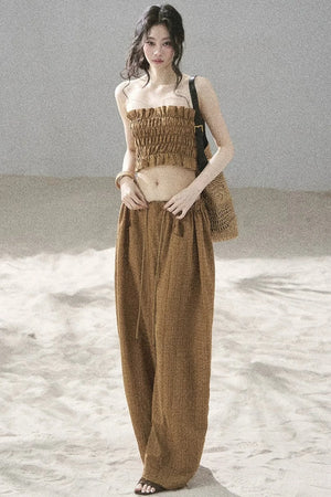 Caramel Twilight Ruched Top Set-Up