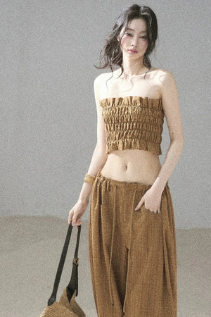 Caramel Twilight Ruched Top Set-Up