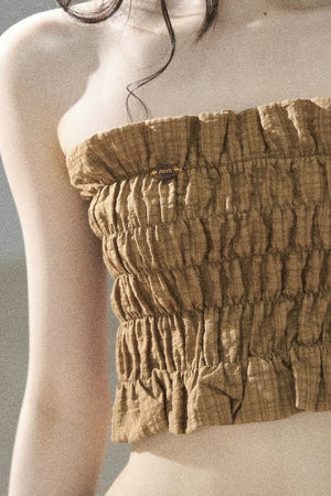 Caramel Twilight Ruched Top Set-Up